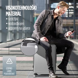Potovalni kovček Scandinavia Carbon Series, 60 litrski, siv