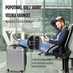 Potovalni kovček Scandinavia Carbon Series, 60 litrski, siv