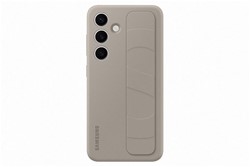 Ovitek s stojalom za Samsung Galaxy S24, sivo-rjava