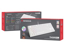 GENESIS THOR 404 TKL gaming tipkovnica, mehanska, RGB LED osvetlitev, bela