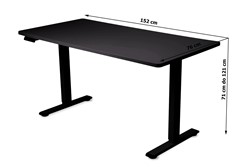 Ergonomska miza Ergovision Clever, črna-črna