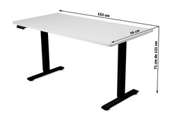 Ergonomska miza Ergovision Clever, črno-bela