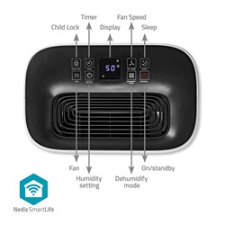 Razvlažilnik zraka Nedis DEHU20WTW Smart 20l