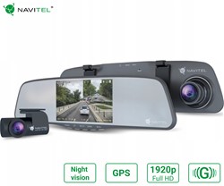 Pametno ogledalo / avto kamera NAVITEL MR255 NV, črna