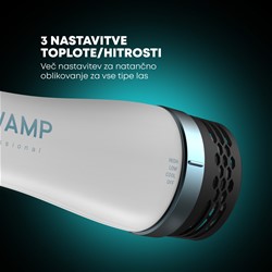 Sušilnik za lase / krtača Revamp DR-1850 PROGLOSS PERFECT VOLUME & SHINE bele barve