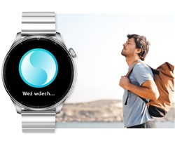 Pametna ura FOREVER GRAND 2 SW-710, 1.45`zaslon, Bluetooth, srebrna