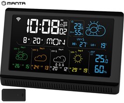 MANTA MTO200B WINDY vremenska postaja, pametna, namizna, čas, vreme, temperatura