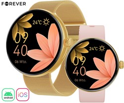 Pametna ura FOREVER ForeVive 5 SB-365 , 1.3-palčni AMOLED zaslon, zlata