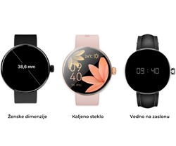 Pametna ura FOREVER ForeVive 5 SB-365, 1.3-palčni AMOLED zaslon, črna