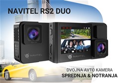 Avto kamera NAVITEL RS2 DUO, 2v1 prednja in notranja, 2`zaslon, Night Vision
