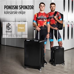 Potovalni kovček Scandinavia Carbon Series 90 literski, črna