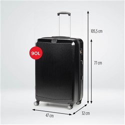 Potovalni kovček Scandinavia Carbon Series 90 literski, črna