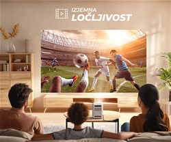 Prenosni LED projektor BYINTEK LOVE U4, Android, WiFi, + daljinec, bela-siva