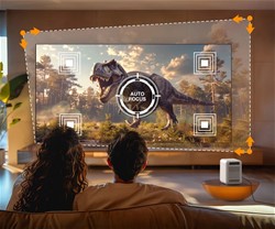Prenosni LED projektor BYINTEK LOVE U4, Android, WiFi, + daljinec, bela-siva