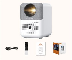 Prenosni LED projektor BYINTEK LOVE U4, Android, WiFi, + daljinec, bela-siva