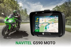 Navigacija GPS NAVITEL G590 MOTO, za motoriste, 5-palčni zaslon, baterija, črna