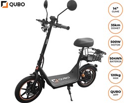 Električni skiro QUBO BEST 14´, 500W, 504Wh, vzmetenje, LED, aplikacija