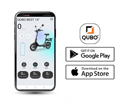 Električni skiro QUBO BEST 14´, 500W, 504Wh, vzmetenje, LED, aplikacija