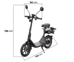 Električni skiro QUBO BEST 14´, 500W, 504Wh, vzmetenje, LED, aplikacija