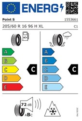 Zimske pnevmatike POINT S 205/60R16 96H XL WINTER S M+S, 4 KOS