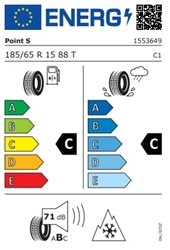 Zimske pnevmatike POINT S 185/65R15 88T WINTER S M+S, 4 KOS