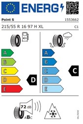 Zimske pnevmatike POINT S 215/55R16 97H XL WINTER S M+S, 4 KOS