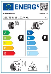 Zimske pnevmatike Continental 225/55R18 102V XL WINTERCONTACT TS870P M+S, 4 kos 