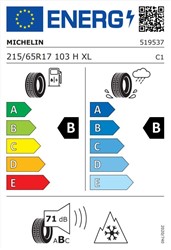 Zimske pnevmatike MICHELIN 215/65R17 ALPIN 7 103H M+S, 4 KOS