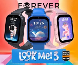 Otroška pametna ura FOREVER Look Me! 3 KW-520, 4G LTE, 1.85-palčni zaslon, roza