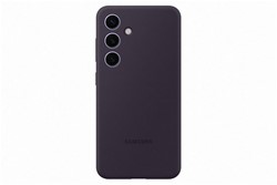 Silikonski ovitek Samsung Galaxy S24, temno vijolični  + Adapter Samsung Type-C 25W, super hitri, črn