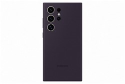 Silikonski ovitek Samsung Galaxy S24 Ultra, temno vijolični + Adapter Samsung Type-C 25W, super hitri, črn