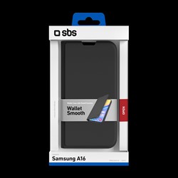 Preklopna torbica Wallet Smooth za Samsung Galaxy A16, črna