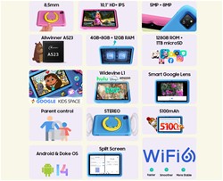 Tablični računalnik, Blackview TAB A6 KIDS, 10.1, 4GB+128GB, Android, roza