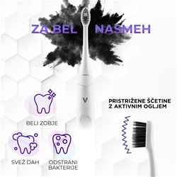 Sonična zobna ščetka Vella + 2 zam.glavi, bela