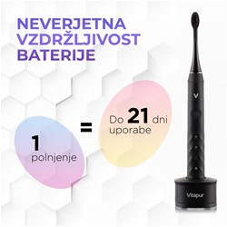 Sonična zobna ščetka Vella + 2 zam.glavi, črna