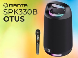 Prenosni KARAOKE zvočnik MANTA SPK330B OTUS, Bluetooth 5.3, + mikrofon, črn 