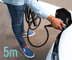 Prenosni EV polnilni kabel Platinet PEVC22KW5B , 22kW, 5m, TYPE 2, črno bel