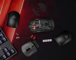 Brezžična miška, GENESIS ZIRCON XIII, gaming / pisarniška, 7 gumbov, črna