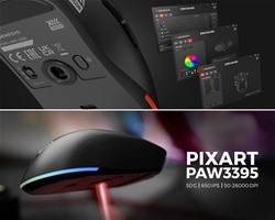 Brezžična miška, GENESIS ZIRCON XIII, gaming / pisarniška, 7 gumbov, črna