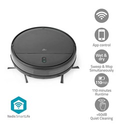 Robotski čistilec WIFI Nedis WIFIVCR001CBK 3v1