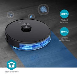 Robotski čistilec WIFI Nedis WIFIVCL001CBK 3v1