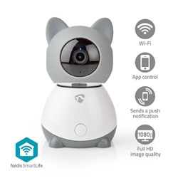 Notranja kamera WIFI Nedis WIFICI30CGY Full HD medo
