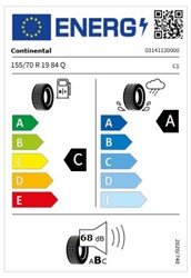 Letne pnevmatike CONTINENTAL 155/70R19 84Q ULTRACONTACT, 4 KOS