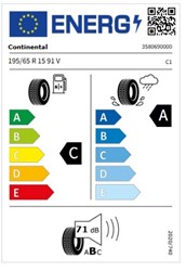 Letne pnevmatike CONTINENTAL 195/65R15 91V PREMIUMCONTACT 6, 4 KOS