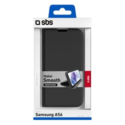 Preklopna torbica Wallet Smooth Samsung Galaxy A56, črna