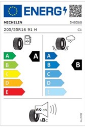 Letne pnevmatike MICHELIN 205/55R16 91H E PRIMACY, 4 kos