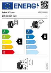 Letne pnevmatike POINT S 195/65R15 91H SUMMER S, 4 kos