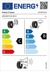 Letne pnevmatike POINT S 205/60R16 92H SUMMER S, 4 kos