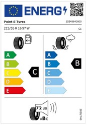 Letne pnevmatike POINT S 215/55R16 97W XL SUMMER S, 4 kos