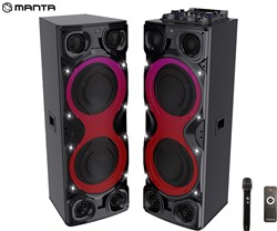 Zvočni KARAOKE sistem MANTA SPK1204X800D MINOS PRO, BT, FM Radio, XBass, RGB LED